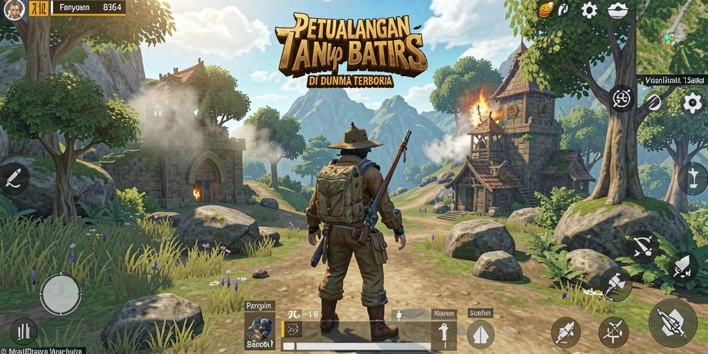 Screenshot aksi seru dalam game Open World 8364.