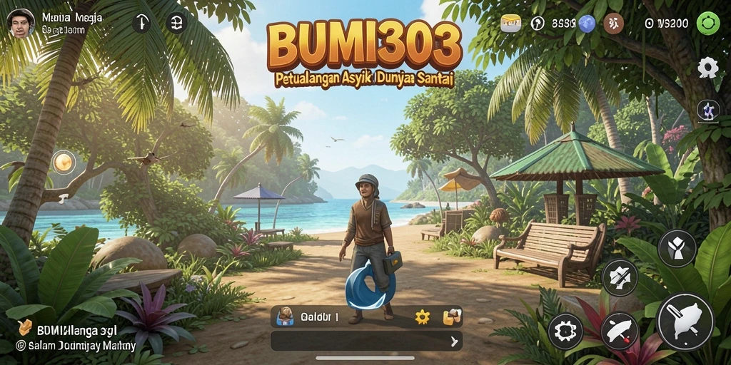 Tampilan gameplay BUMI303 dengan warna dan aktivitas yang menarik.