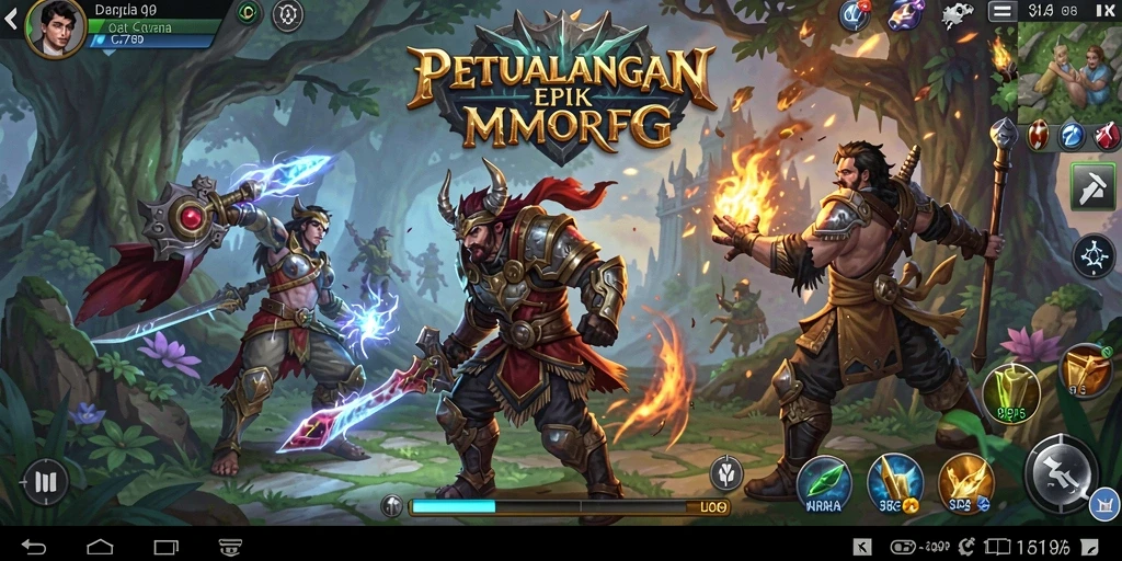 Tangkapan layar gameplay C789 yang menampilkan aksi seru di dunia MMORPG.