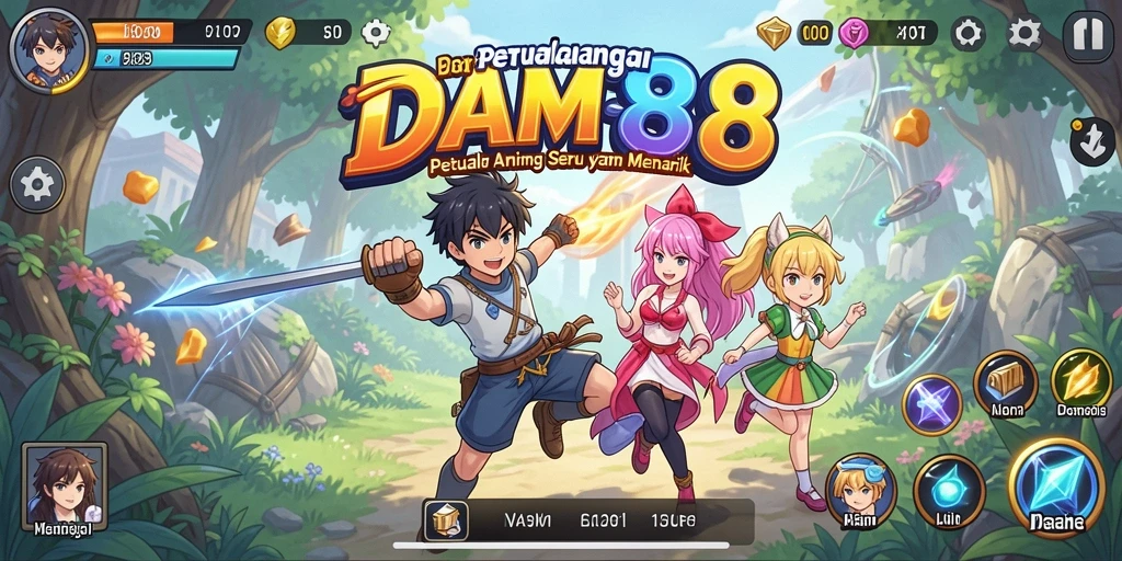 Tampilan gameplay seru dari DAM88 di dunia anime.