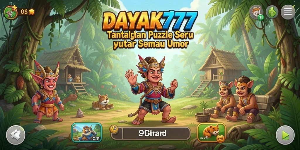 Tampilan menarik dari gameplay Puzzle DAYAK777.