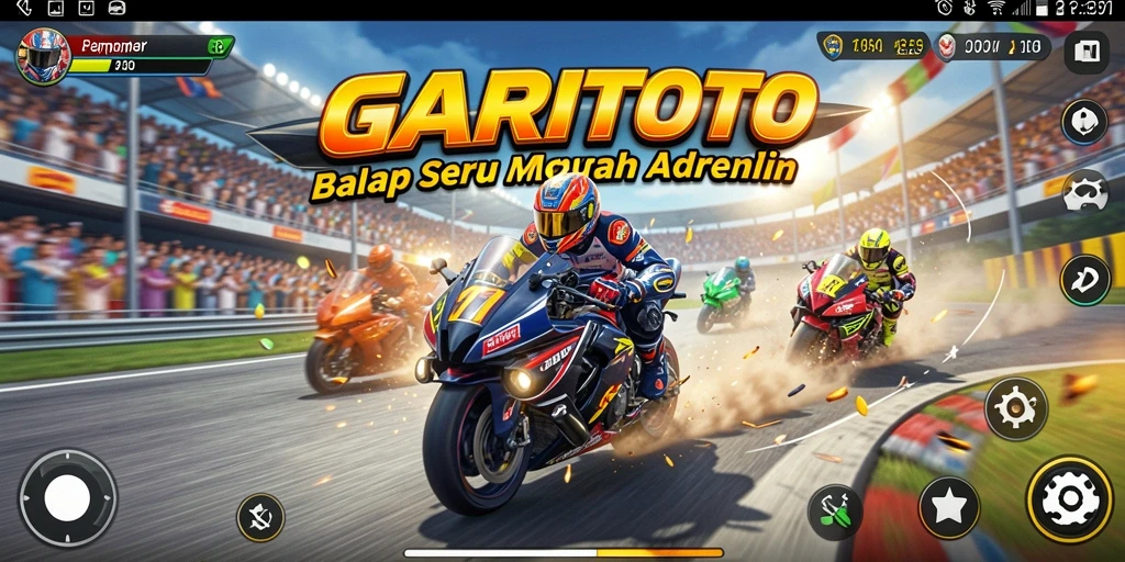 Tangkapan layar game GARITOTO menampilkan aksi balap yang intens dan grafis memukau.