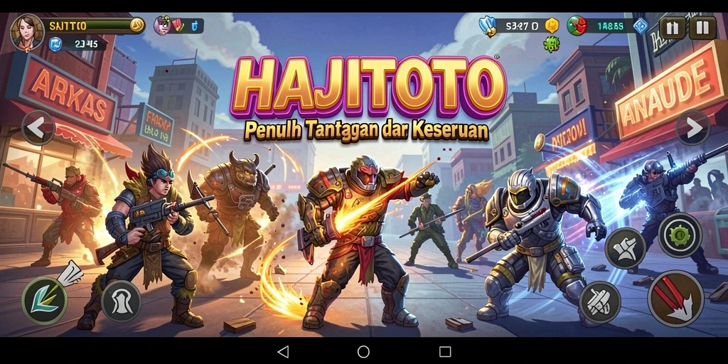 Screenshot gameplay HAJITOTO menampilkan tantangan Arcade yang menarik.