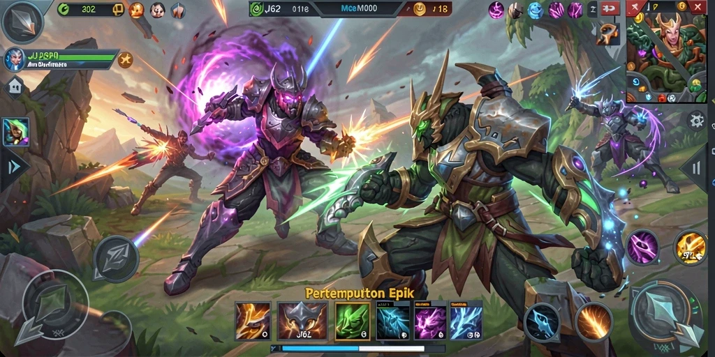 Gameplay seru dalam pertempuran tim di JJ62.