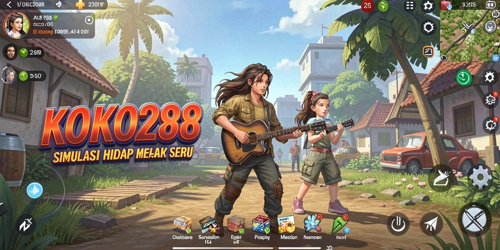Tampilan gameplay KOKO288 dengan interaksi karakter yang menarik.