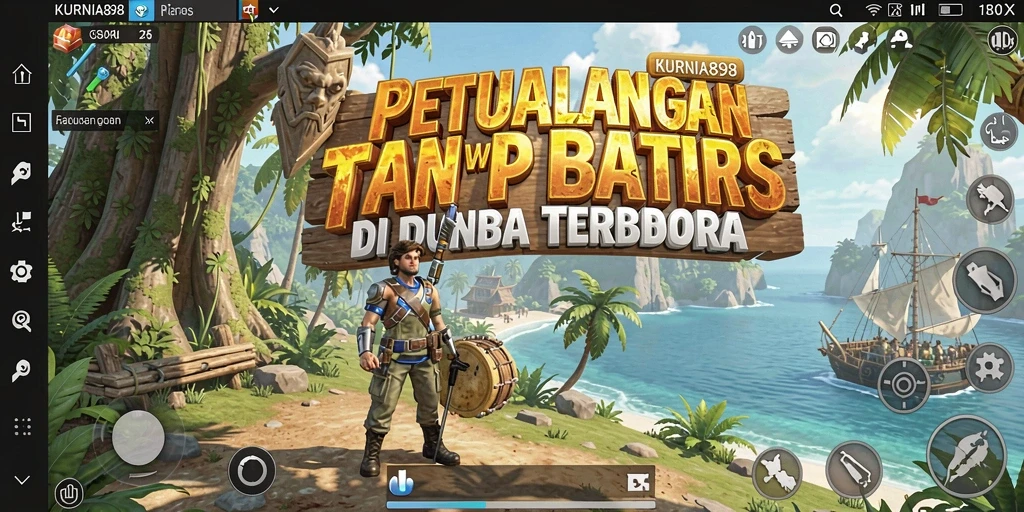 Tampilan gameplay KURNIA898 di dunia terbuka yang luas dan menakjubkan.