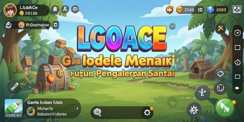 Tampilan gameplay LGOACE dengan karakter dan sumber daya yang berkembang.