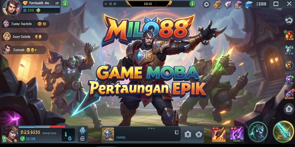 Tangkapan layar dari gameplay seru di MILO88 dengan aksi MOBA yang intens.