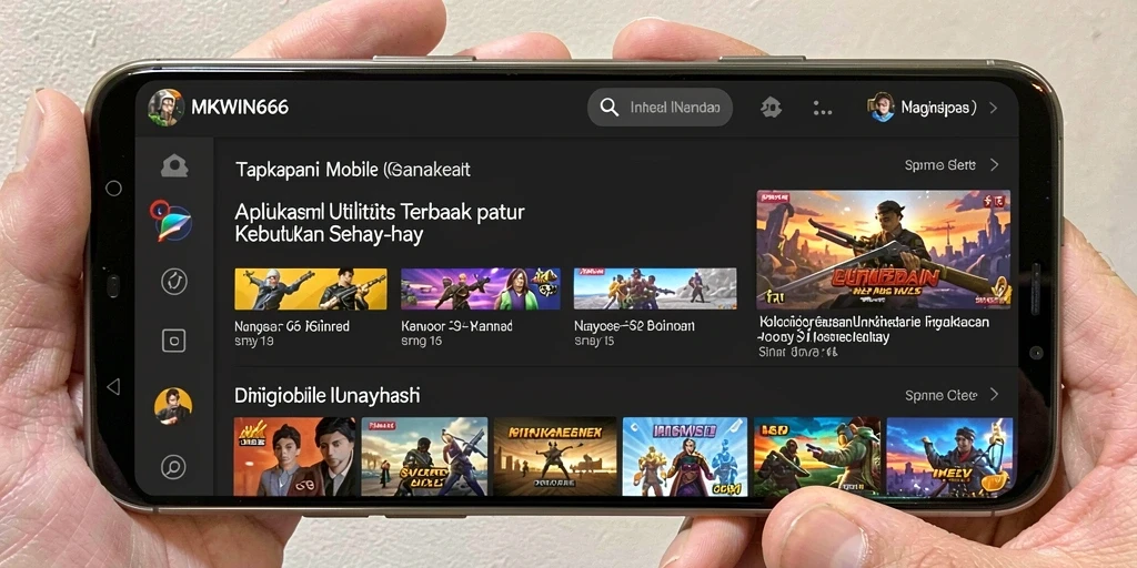 Tampilan utama aplikasi MKWIN666 dengan fitur utilitas yang lengkap.