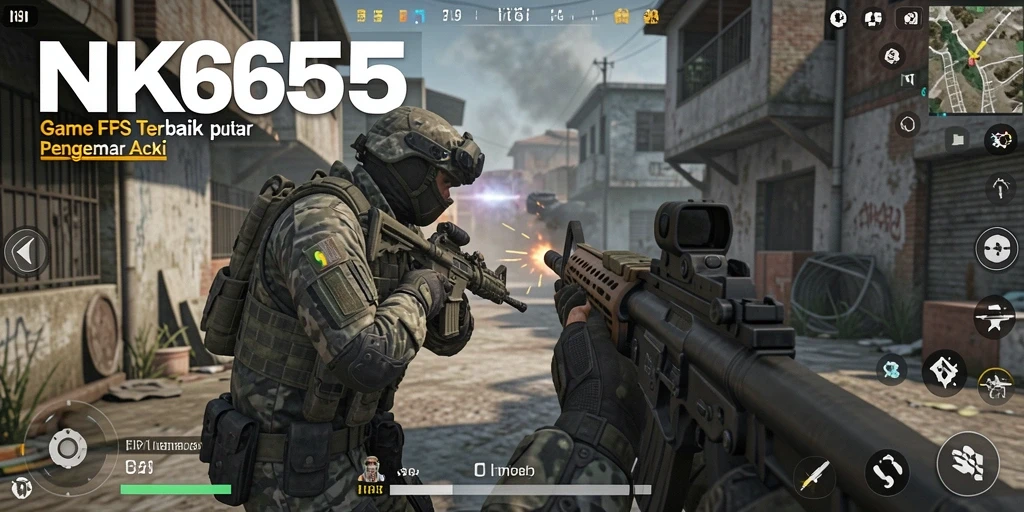 Tangkapan layar gameplay NK666 menunjukkan aksi tembak-menembak yang mendebarkan.