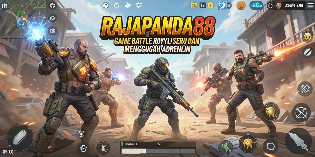 Gameplay mendebarkan dari RAJAPANDA88 dalam pertarungan Battle Royale.