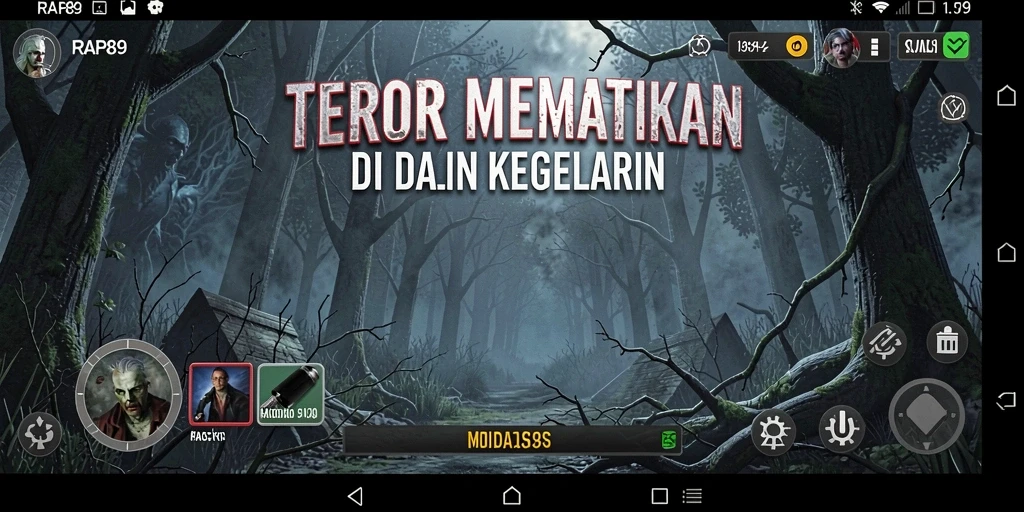Screenshot menampilkan aksi mendebarkan dalam suasana Horror.