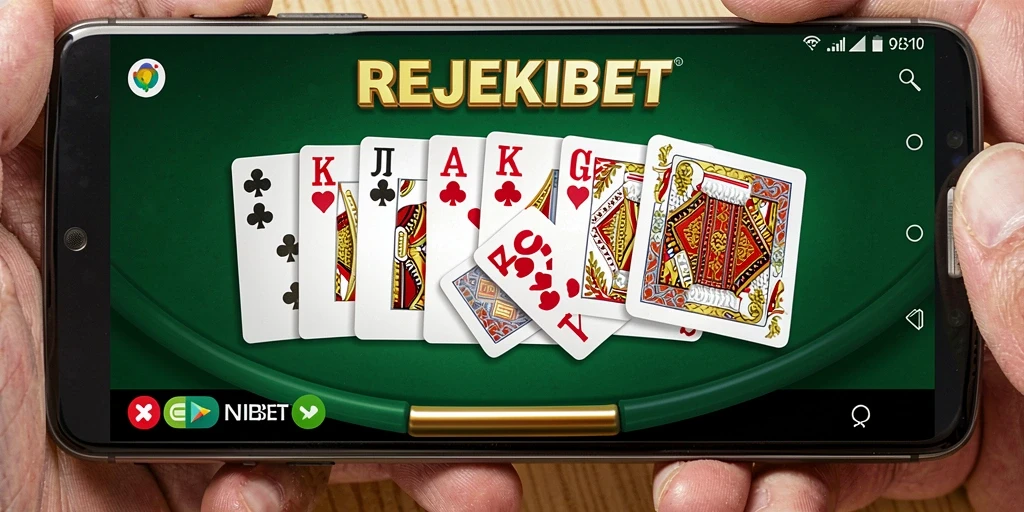 Tampilan menarik dari gameplay REJEKIBET dengan kartu Domino.