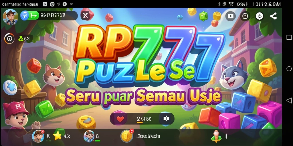 Screenshot utama RP777 menampilkan gameplay Puzzle yang seru dan menantang.