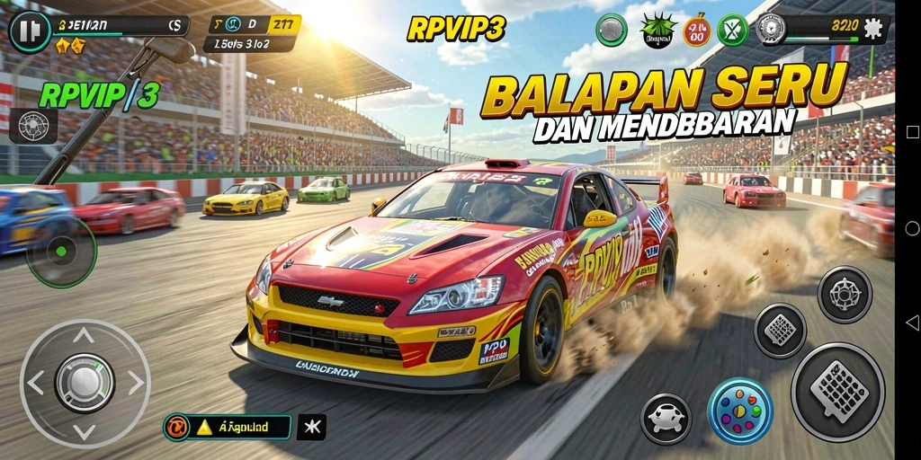 Tampilan gameplay RPVIP3 yang mendebarkan dan seru.