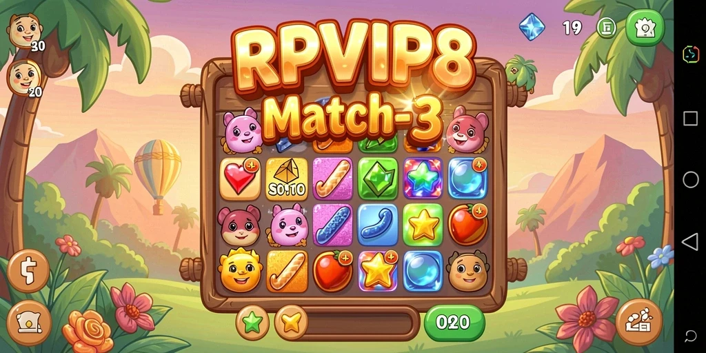 Tampilan menarik dari gameplay RPVIP8 yang penuh warna.