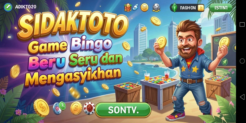 Tampilan gameplay SidakToto yang seru dan penuh warna.