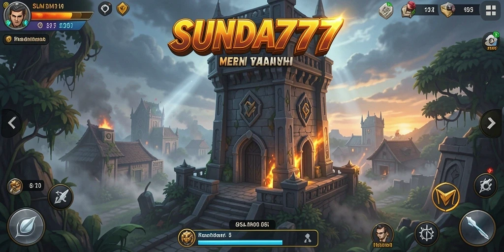 Screenshot SUNDA777 menampilkan aksi pertahanan menara yang seru.