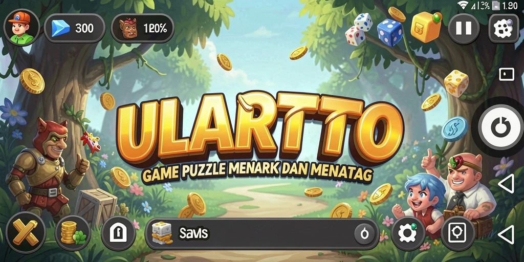 Screenshot gameplay ULARTOTO dengan tantangan puzzle yang menarik.