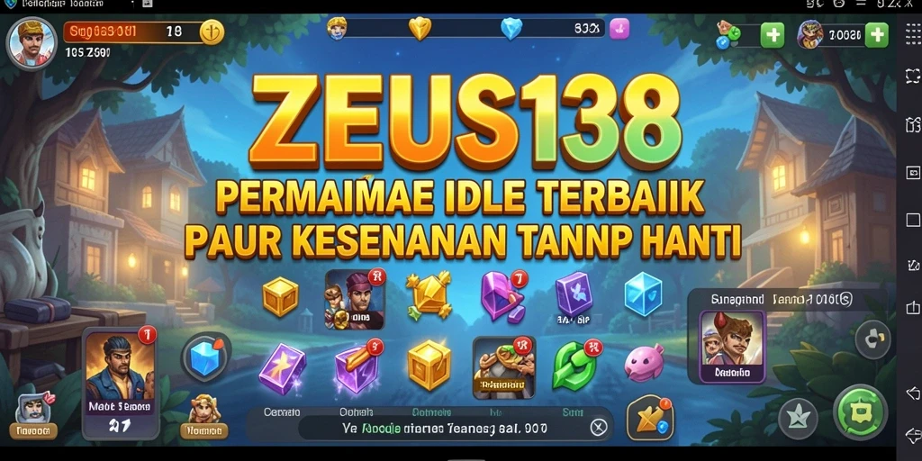 Tampilan gameplay ZEUS138 yang menarik dan penuh aksi Idle.